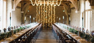 Rustic Wedding Breakfast At Tythe Barn Wedding Venue Oxfordshire Via The Gay Wedding Guide 9 380X174
