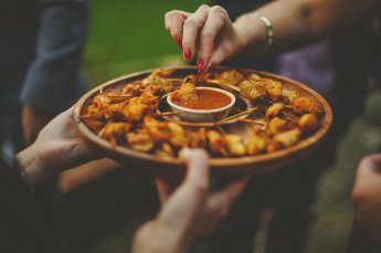 Satay Canapes For Wedding Image Copyright Howell Jones Photography Via Gay Wedding Guide 4 5 345X229