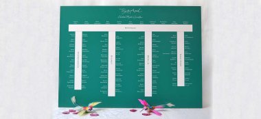 Table Plan Gay Wedding Stationery Pemberley Fox Stationers Via The Gay Wedding Guide 6 380X174