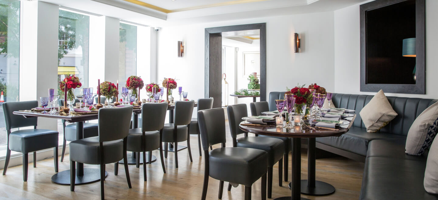 table setting at London House Gordon Ramsay Wedding gay wedding guide 9