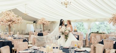 Two Brides At Ringwood Hall Country House Wedding Venue Gay Wedding Guide 9 380X174