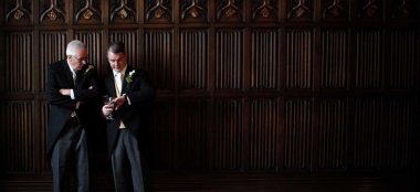 Two Men At Powderham Castle Wedding Venue Devon Gay Wedding Guide 9 380X174