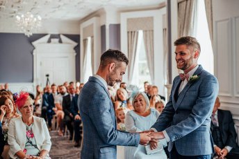 Vows At Lee And Simon Gay Wedding At Bombay Sapphire Distillery Gay Wedding Guide Image By This And That Photography 1 5 344X230