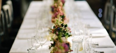 Wedding Breakfast At Gay Friendly Manchester Wedding Venue Didsbury House Via The Gay Wedding Guide 9 380X174