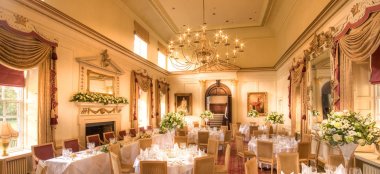 Wedding Breakfast Layout At Hintlesham Hall Wedding Venue Suffolk Gay Wedding Guide 9 380X174