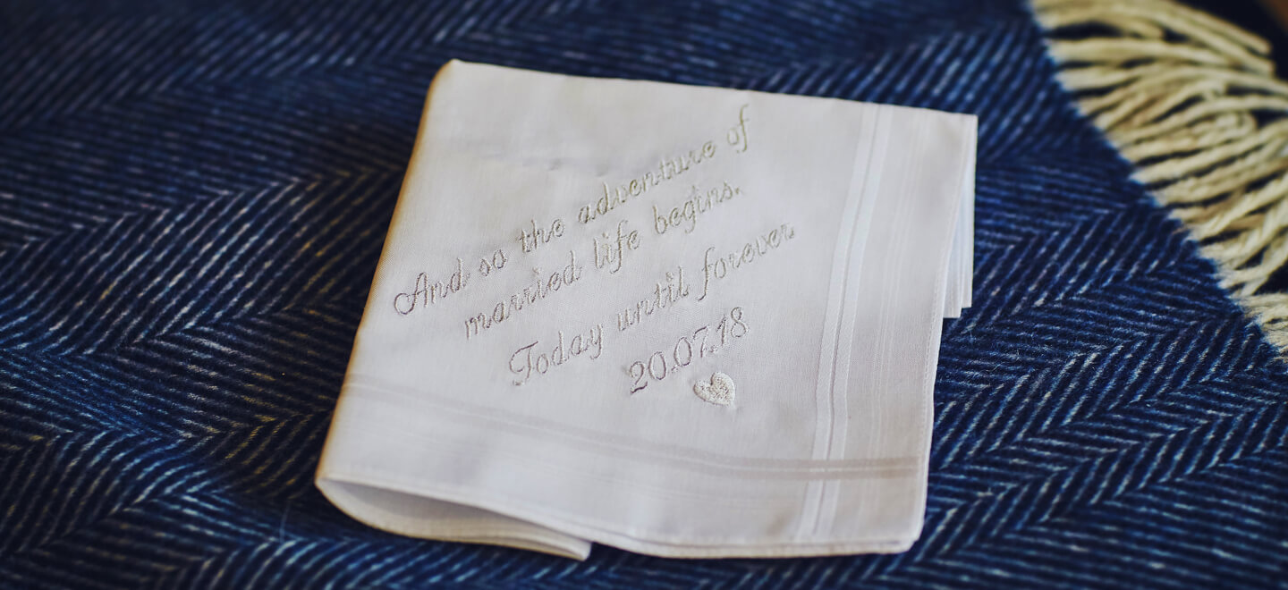 wedding henkerchief ardour and bow from exeter via gay wedding by by nova photography 6
