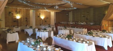 Wedding Reception Layout At Barn Wedding At The Loft Inverness Wedding Venue Moray Gay Wedding Guide 9 380X174