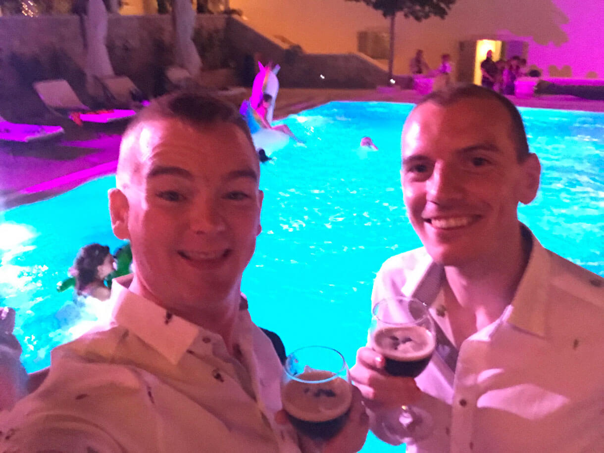 wedding selfie at Nick and Toms real gay wedding croatia via The Gay Wedding Guide 1 5