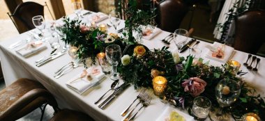 Wedding Table Layout At Tythe Barn Wedding Venue Oxfordshire Via The Gay Wedding Guide 9 380X174