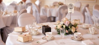 Wedding Tea Party Layout At Palace Buxton Country House Wedding Venue Derbyshire Gay Wedding Guide 9 380X174