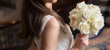White Rose Bridal Bouquet Wedding Flowers By London Florist Shilpa Reddy Gay Wedding Guide 6 380X174