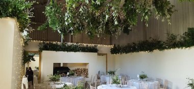 Winter Wedding Layout At Houchins Barn Wedding Venue Essex Gay Wedding Guide 9 380X174