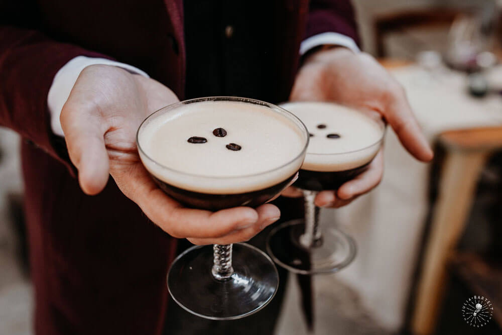 Espresso martinis at styled gay wedding shoot at Germany fabric factory.1 Image by JuliaBartelt 1 5