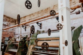 Hanging Machinery At Styled Gay Wedding Shoot At Germany Fabric Factory.1 Image By Juliabartelt 1 5 344X230