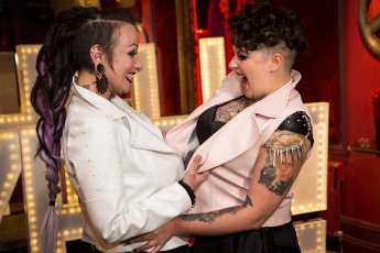 Lgbt Wedding Lgbt Wedding Styled Shoot Heavy Metal Wedding Details Tattoed Brides Paola De Paola Photography 113 1 5 345X230