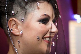 Lgbt Wedding Lgbt Wedding Styled Shoot Heavy Metal Wedding Details Tattoed Brides Paola De Paola Photography 43 1 5 345X230