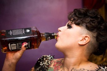 Lgbt Wedding Lesbian Wedding Styled Shoot Heavy Metal Wedding Details Tattoed Brides Paola De Paola Photography 73 1 5 345X230