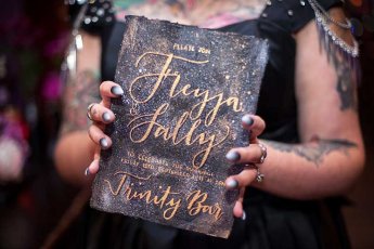 Lgbt Wedding Invitation Lesbian Wedding Styled Shoot Heavy Metal Wedding Details Tattoed Brides Paola De Paola Photography 10 1 5 345X230