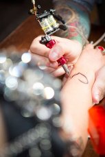 Lgbt Wedding Lesbian Wedding Styled Shoot Heavy Metal Wedding Details Tattoed Brides Paola De Paola Photography 91 1 5 153X229