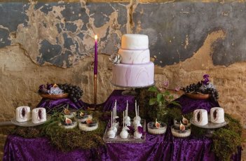 Suite Table At Gothic And Purple Wedding Ideas Styled Shoot Via The Gay Wedding Guide 1 5 351X230