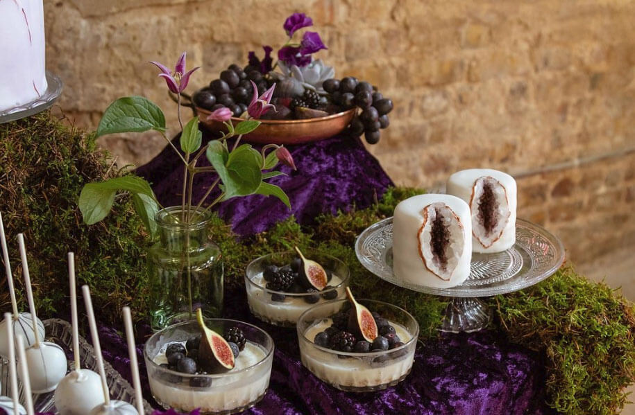 Vagina cake at Gothic and Purple wedding ideas Styled Shoot via The Gay Wedding Guide 1 5