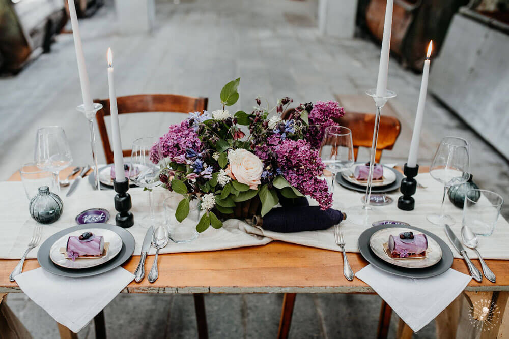 Wedding table layout at styled gay wedding shoot at Germany fabric factory.1 Image by JuliaBartelt 1 5