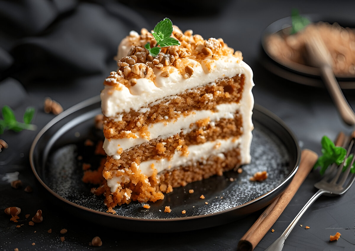 Carrot Cake On A Black Plate 685149165D317 - 19 Delicious Wedding Cake Flavor Combinations That Your Guests Won'T Resist Gay Wedding Guide
