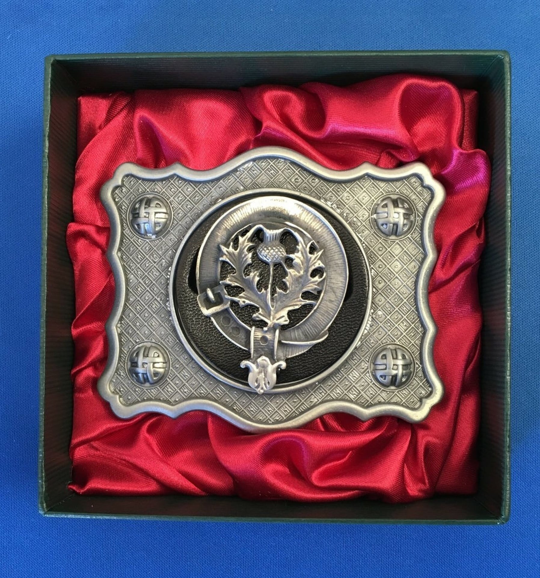 clan crest buckle thistle antique 94858.1586811740 2