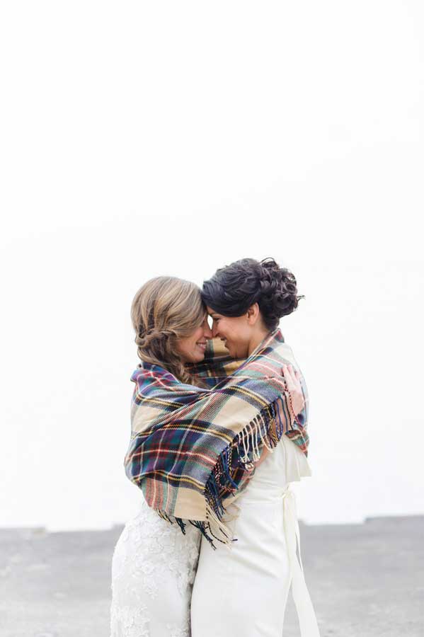 1 Michelle And Robyn Lesbian Winter Wedding Embrace Photo By Hoyt Photography Via Gay Wedding Guide 2 - Six Stylish Same-Sex Winter Weddings 1 Michelle And Robyn Lesbian Winter Wedding Embrace Photo By Hoyt Photography Via Gay Wedding Guide 2 - Six Stylish Same-Sex Winter Weddings Gay Wedding Guide