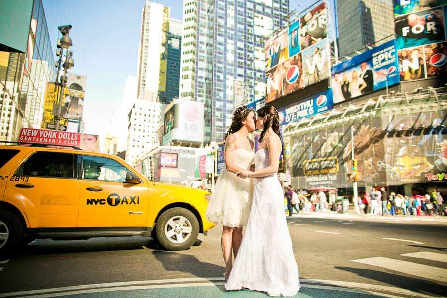 30 Brides Kiss Nyc Taxi Crossing Copyright Wedding Photographer Erica Camille Productions Via The Gay Wedding Guide 2 - 30 Beautiful Same-Sex Wedding Photos 30 Brides Kiss Nyc Taxi Crossing Copyright Wedding Photographer Erica Camille Productions Via The Gay Wedding Guide 2 - 30 Beautiful Same-Sex Wedding Photos Gay Wedding Guide