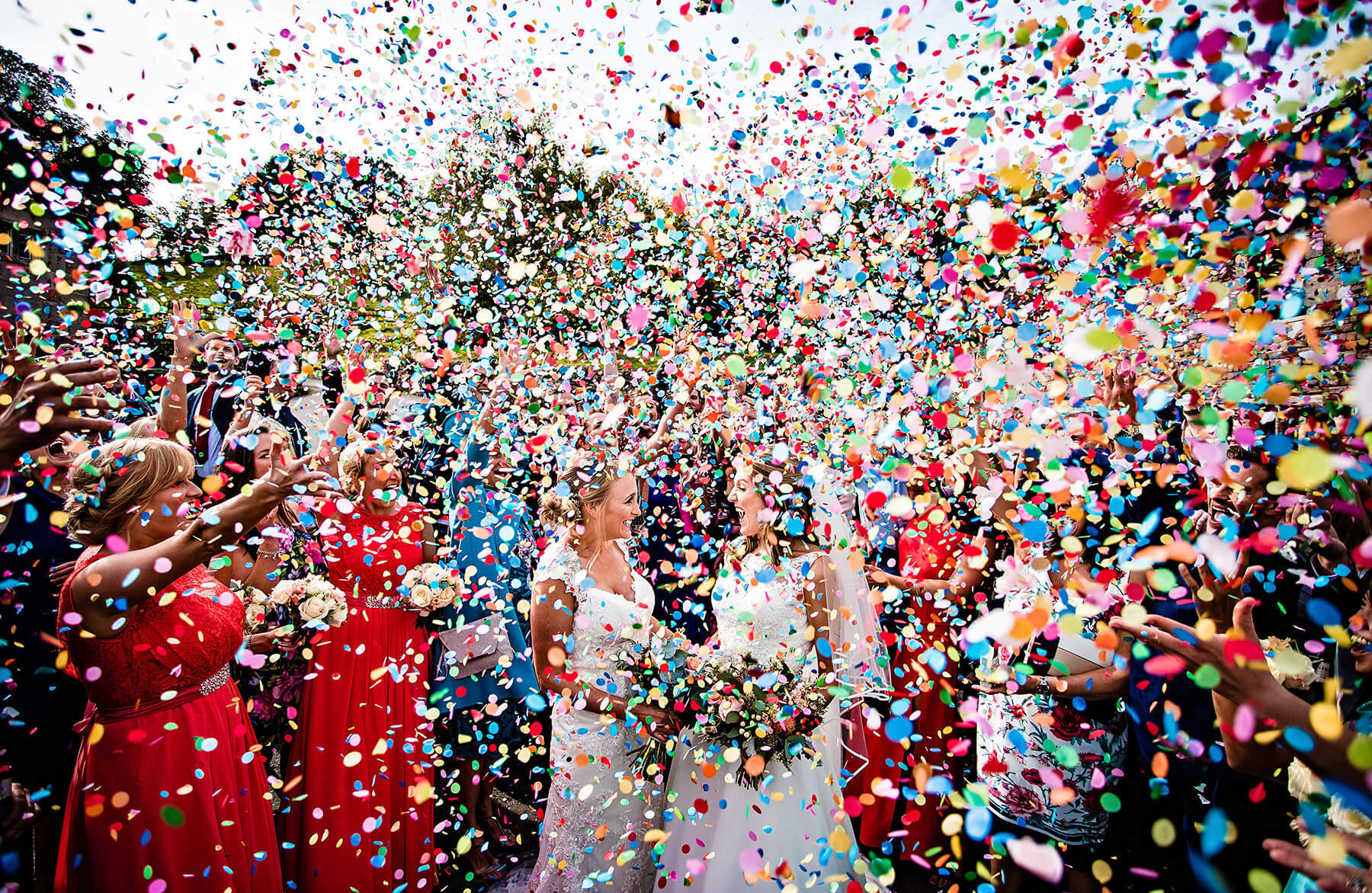 Bright Wedding Confetti At The Ashes Barns One Little Daisy 2 - Choosing A Wedding Celebrant - Everything You Need To Know Step-By-Step Gay Wedding Guide