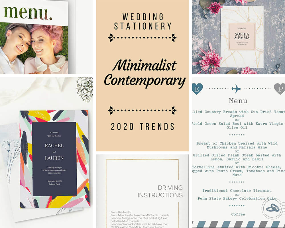 Contemporary Minimalism Style Wedding Stationery Trends 2020 By Optimalprint On The Gay Wedding Guide 2 - Wedding Stationery Trends For 2020 Contemporary Minimalism Style Wedding Stationery Trends 2020 By Optimalprint On The Gay Wedding Guide 2 - Wedding Stationery Trends For 2020 Gay Wedding Guide