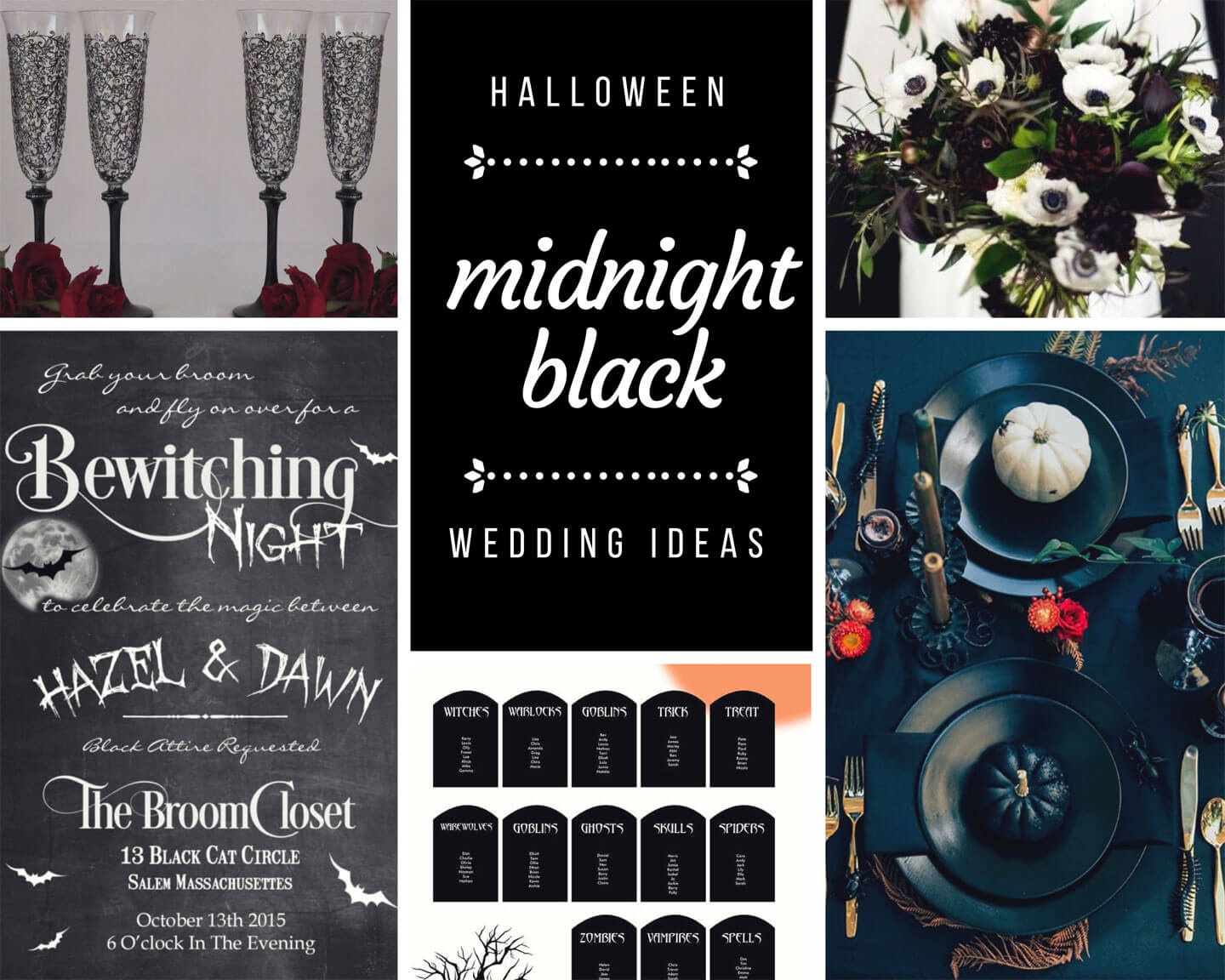 Halloween Wedding Ideas Moodboard The Gay Wedding Guide Midnight Blacks 2 - 6 Style Steals: Same-Sex Wedding Theme Ideas Halloween Wedding Ideas Moodboard The Gay Wedding Guide Midnight Blacks 2 - 6 Style Steals: Same-Sex Wedding Theme Ideas Gay Wedding Guide