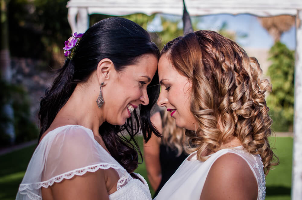 Heads Together At Styled Lesbian Wedding Elopment Of Fatima And Rebeca Hug Image Fotografiando La Vida Via Gay Wedding Guide 2 - A Spanish Elopement Heads Together At Styled Lesbian Wedding Elopment Of Fatima And Rebeca Hug Image Fotografiando La Vida Via Gay Wedding Guide 2 - A Spanish Elopement Gay Wedding Guide