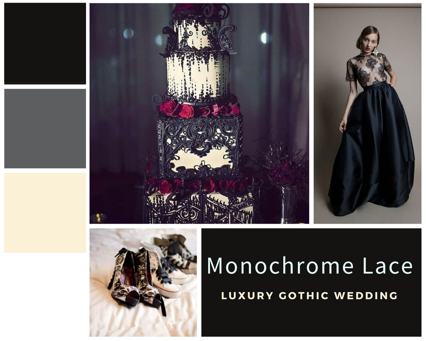 Luxury Gothic Wedding Ideas Mood Boards Gay Wedding Guide Monochrome Lace 2 - 6 Style Steals: Same-Sex Wedding Theme Ideas Luxury Gothic Wedding Ideas Mood Boards Gay Wedding Guide Monochrome Lace 2 - 6 Style Steals: Same-Sex Wedding Theme Ideas Gay Wedding Guide