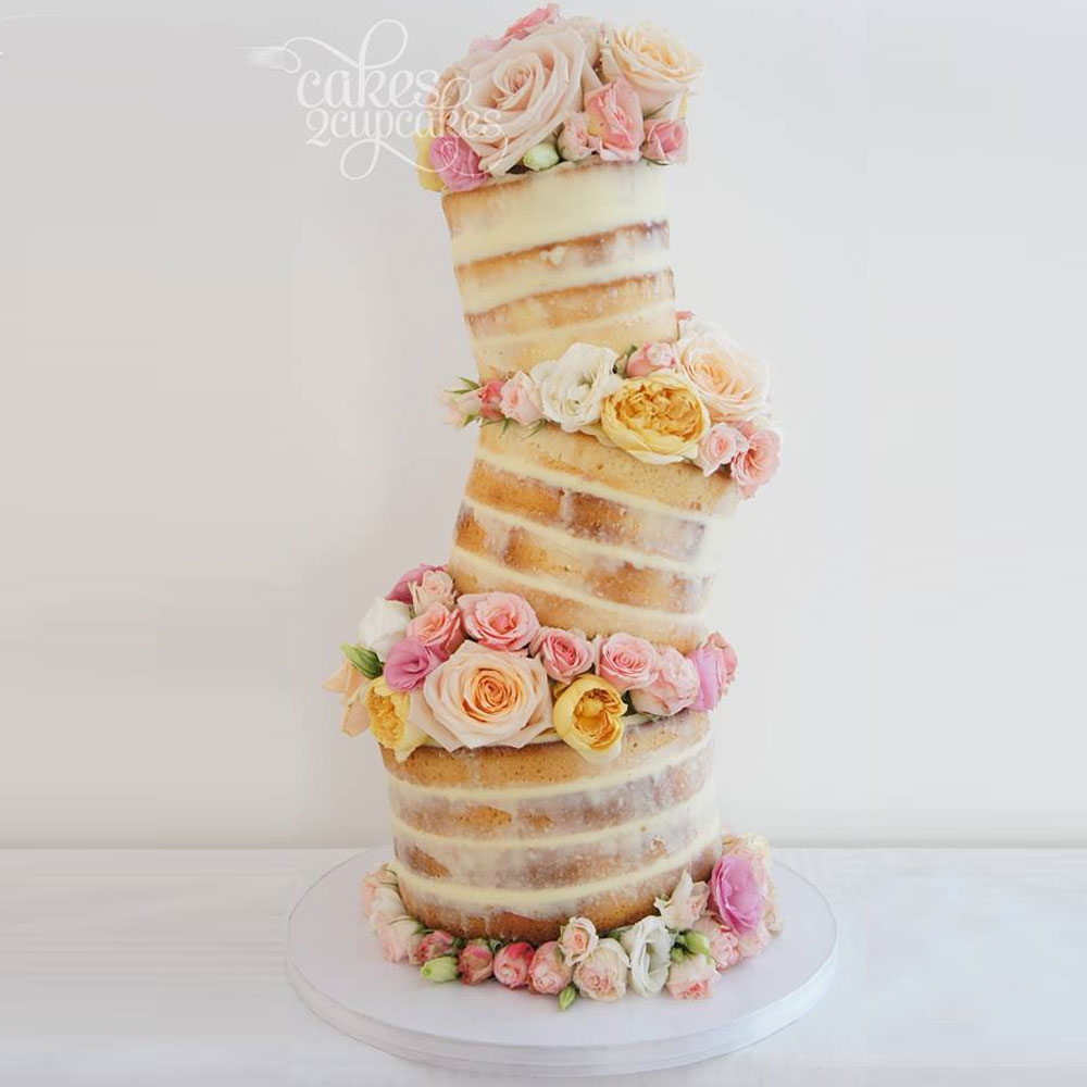 Naked Floral Wedding Cake By Cakes 2 Cupcakes 2 - Top 10 Naked Wedding Cakes Naked Floral Wedding Cake By Cakes 2 Cupcakes 2 - Top 10 Naked Wedding Cakes Gay Wedding Guide