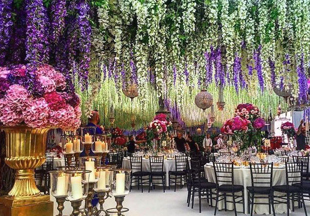 Suspended Florals Via Shilpa Reddy Twitter 2 - Wedding Floral Trends 2018 Gay Wedding Guide
