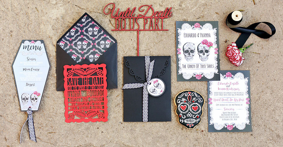 Wedding Stationery Set Day Of The Dead By Sstudio Designs Via The Gay Wedding Guide 2 - 6 Style Steals: Same-Sex Wedding Theme Ideas Wedding Stationery Set Day Of The Dead By Sstudio Designs Via The Gay Wedding Guide 2 - 6 Style Steals: Same-Sex Wedding Theme Ideas Gay Wedding Guide