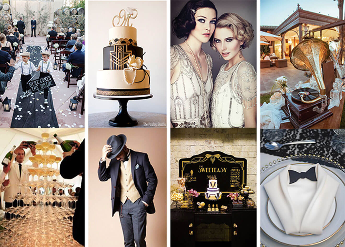 Book-Inspired Wedding Themes - Great Gatsby 1920