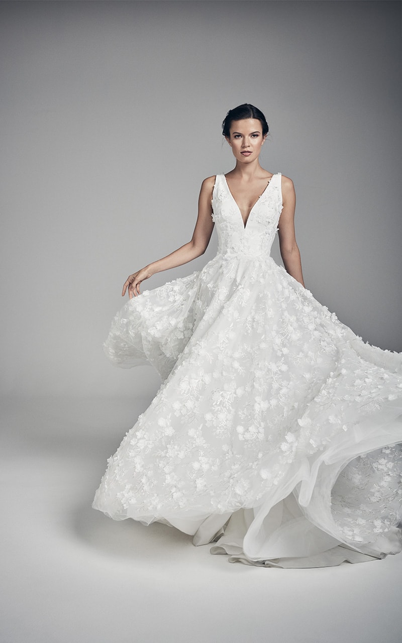 Azalea Wedding Dress Front 2 - Heavenly Same-Sex Autumn Wedding Ideas From The Uk'S Top 10 Lgbtq+ Wedding Suppliers Gay Wedding Guide