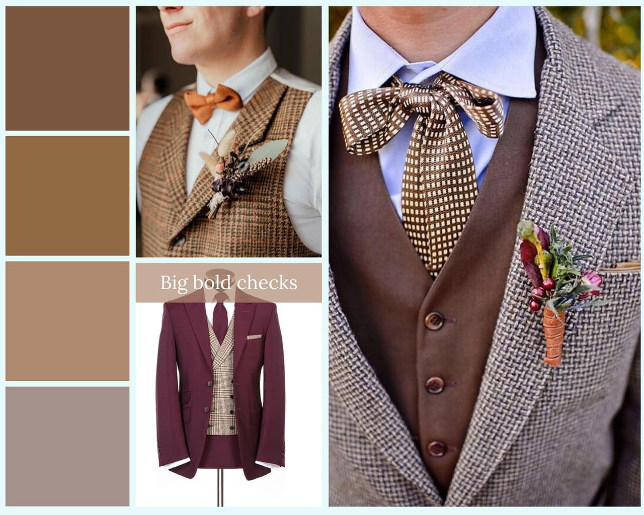 Big Bold Checks Wedding Suits Moodboard 2 - Heavenly Same-Sex Autumn Wedding Ideas From The Uk'S Top 10 Lgbtq+ Wedding Suppliers Big Bold Checks Wedding Suits Moodboard 2 - Heavenly Same-Sex Autumn Wedding Ideas From The Uk'S Top 10 Lgbtq+ Wedding Suppliers Gay Wedding Guide
