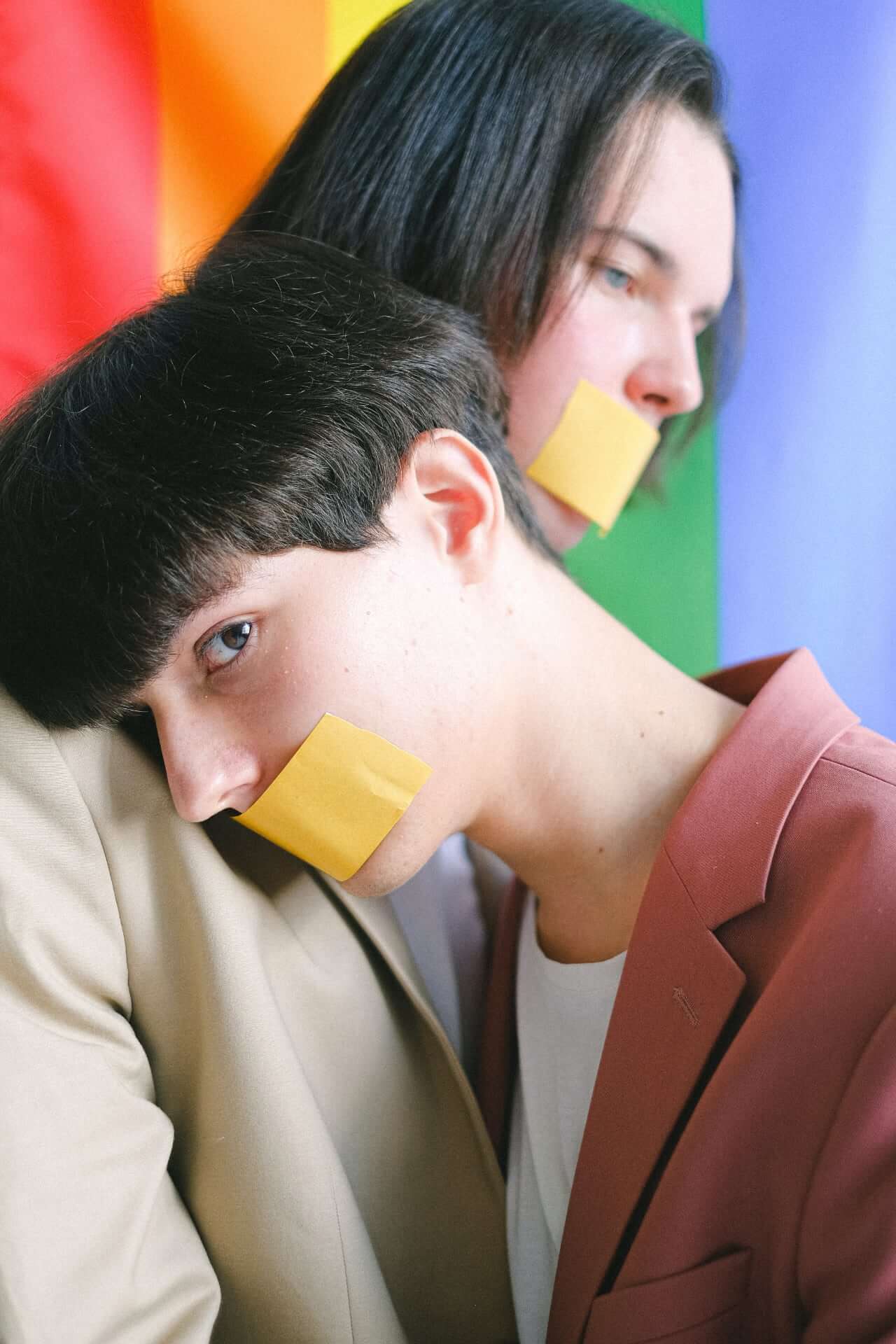 Communication Tips Two Men With Taped Mouths 2 - 9 Communication Strategies To Live Happily Ever After With Your Husband Communication Tips Two Men With Taped Mouths 2 - 9 Communication Strategies To Live Happily Ever After With Your Husband Gay Wedding Guide