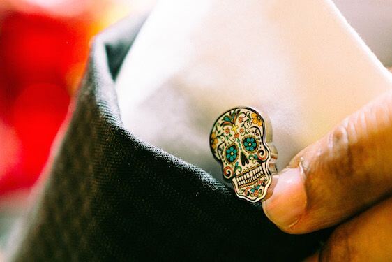 Day Of The Dead Cufflinks Groomswear Sy Photography 2 - 6 Style Steals: Same-Sex Wedding Theme Ideas Day Of The Dead Cufflinks Groomswear Sy Photography 2 - 6 Style Steals: Same-Sex Wedding Theme Ideas Gay Wedding Guide