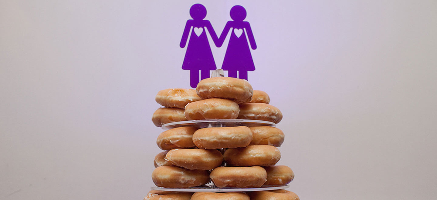 doughnuts-at-Alex-and-Lynsey-lesbian-wedding-Somerset-photographer-and-copyright-Ragdoll-Photography