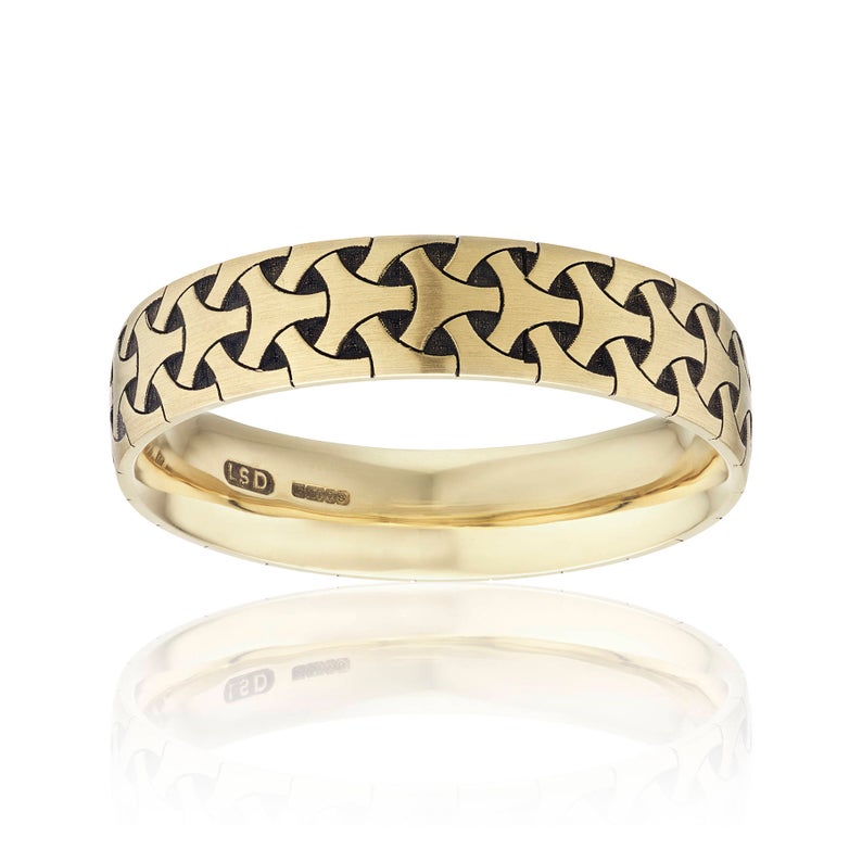 Etsy Modern Greek Gay Wedding Ring Front View 2 - 20 Jaw-Dropping Gay Wedding Rings For Your Perpetual Love &Amp; Happiness Modern Greek Gay Wedding Ring