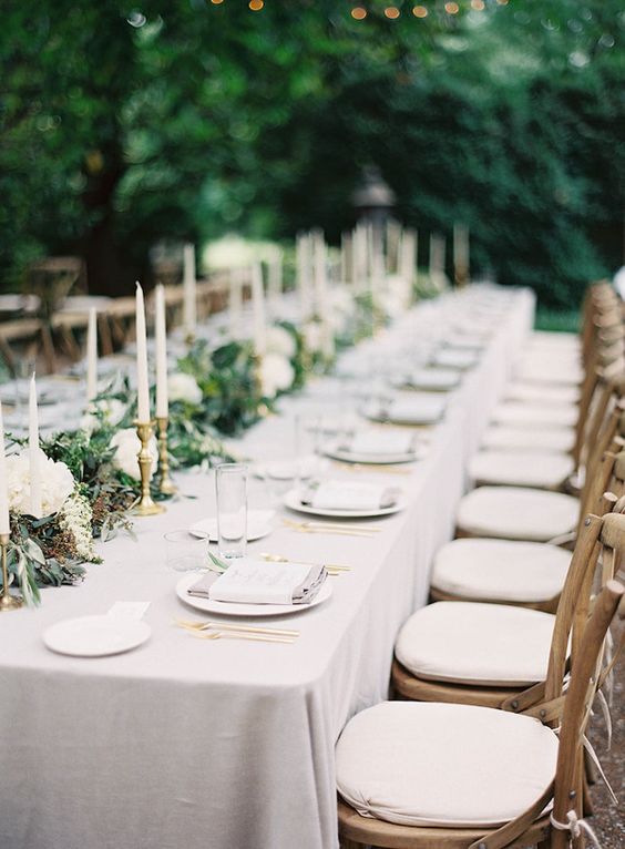 Foliage Covered Feast Tables Via Weddingomania 2 - Wedding Floral Trends 2018 Gay Wedding Guide