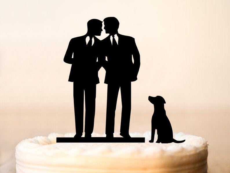 Gay Grooms With Dog Gay Wedding Cake Topper Via Gay Wedding Guide 2 - 40 Awesome Gay Wedding Cake Toppers That Will Make Your Wedding Cake Stand Out Gay Grooms With Dog Gay Wedding Cake Topper Via Gay Wedding Guide 2 - 40 Awesome Gay Wedding Cake Toppers That Will Make Your Wedding Cake Stand Out Gay Wedding Guide