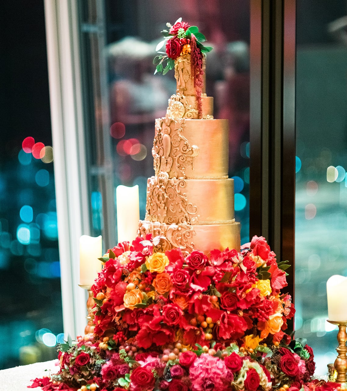 Gold Autumnal Wedding Cake 2 - Heavenly Same-Sex Autumn Wedding Ideas From The Uk'S Top 10 Lgbtq+ Wedding Suppliers Gay Wedding Guide
