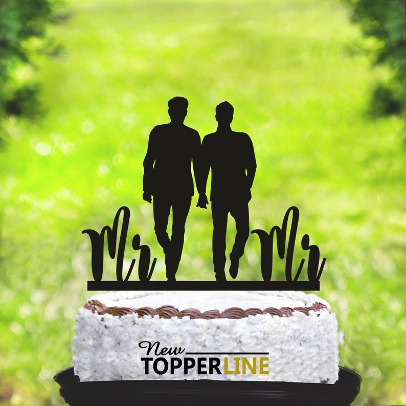 Il 794Xn.1681415068 Tpk0 2 - 40 Awesome Gay Wedding Cake Toppers That Will Make Your Wedding Cake Stand Out Two Gay Groom Silhouette Gay Wedding Cake Topper