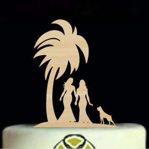 Image 15 Wooden Cut Brides On A Beach Cake Toppers 40 Best Lesbian Wedding Cake Topppers Via The Gay Wedding Guide 2 - 40 Awesome Lesbian Wedding Cake Toppers That Will Make Your Wedding Cake Stand Out Image 15 Wooden Cut Brides On A Beach Cake Toppers 40 Best Lesbian Wedding Cake Topppers Via The Gay Wedding Guide 2 - 40 Awesome Lesbian Wedding Cake Toppers That Will Make Your Wedding Cake Stand Out Gay Wedding Guide